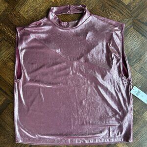 Anthropologie metallic top XS